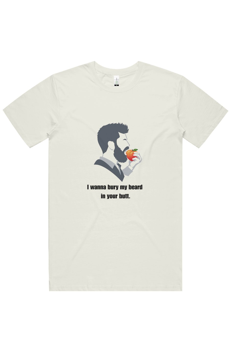X Collection: Large Logo Bury Beard in Butt Graphic T-Shirt - Organic Cotton