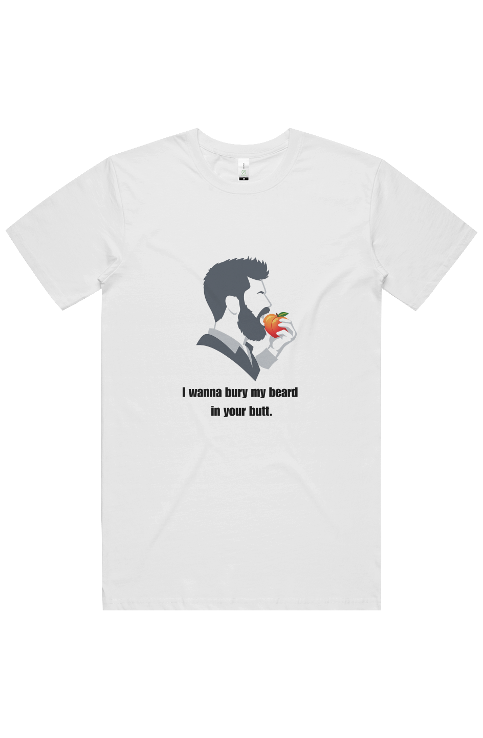 X Collection: Large Logo Bury Beard in Butt Graphic T-Shirt - Organic Cotton