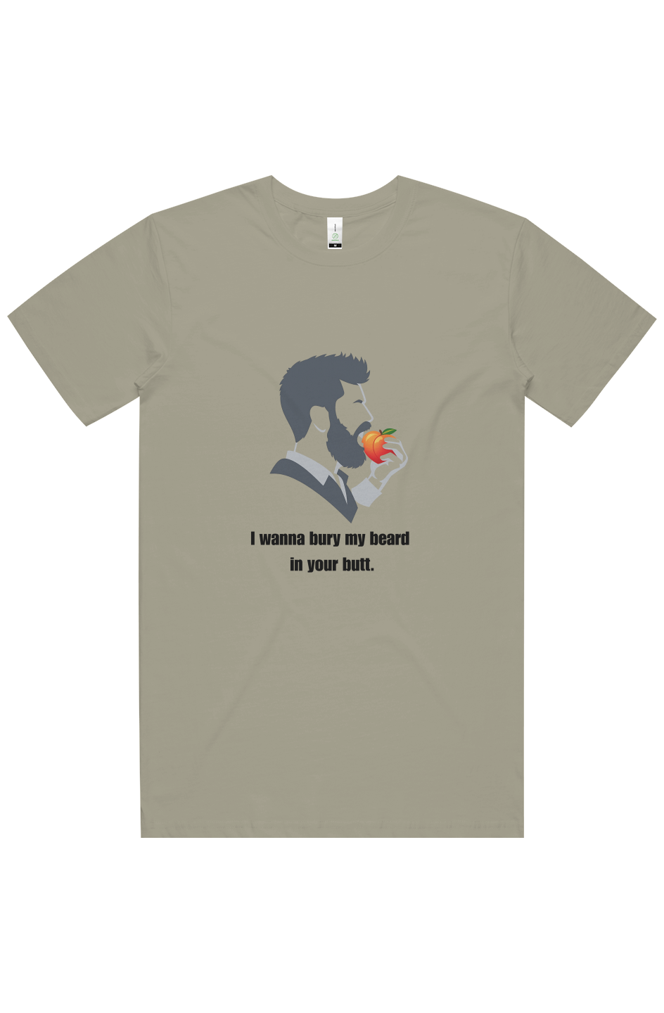 X Collection: Large Logo Bury Beard in Butt Graphic T-Shirt - Organic Cotton