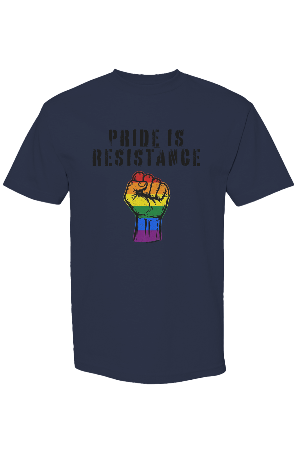 PCC/X Collection Pride Is Resistance Graphic Tee in Navy