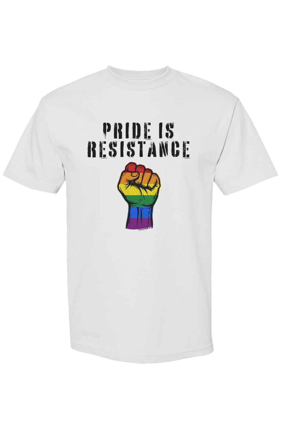 PCC/X Collection Pride Is Resistance Graphic Tee in White