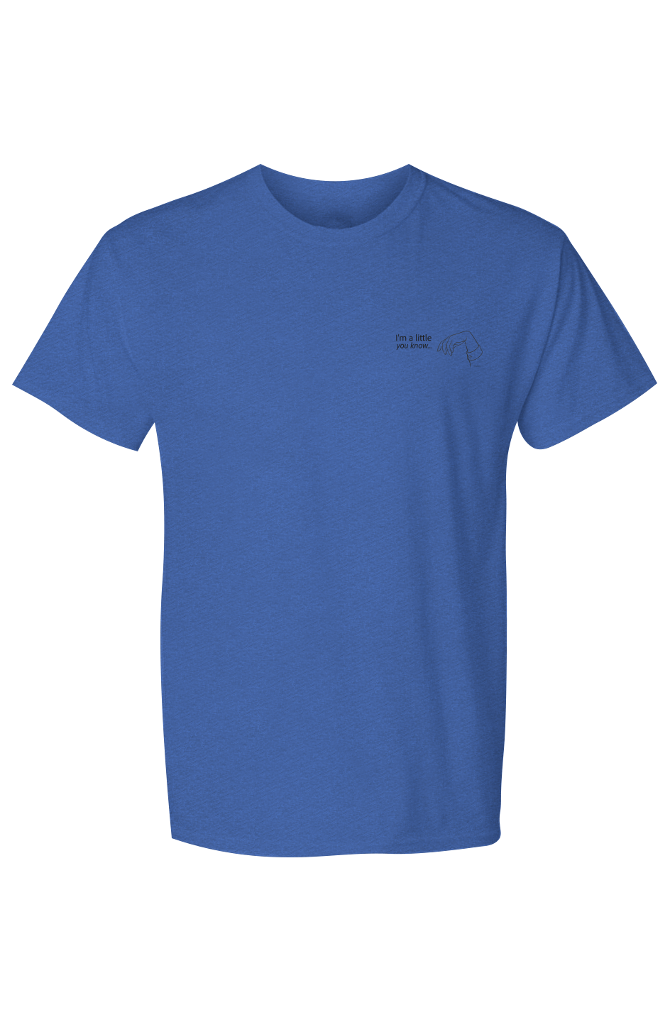 X Collection: Limp Wrist Little Logo Tri-Blend Graphic Tee in Royal (blue)