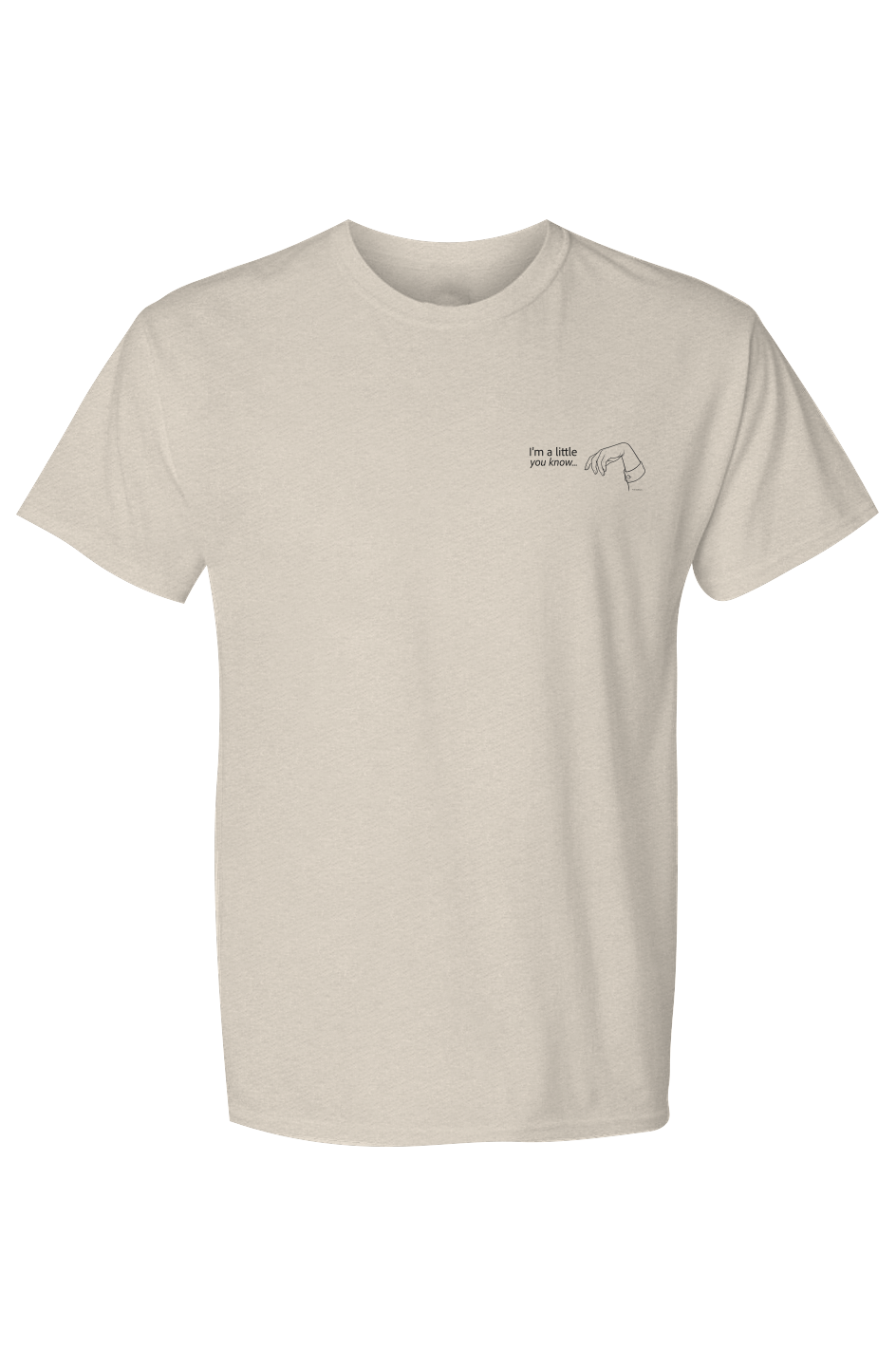 X Collection: Limp Wrist Little Logo Tri-Blend Graphic Tee in Sand Heather