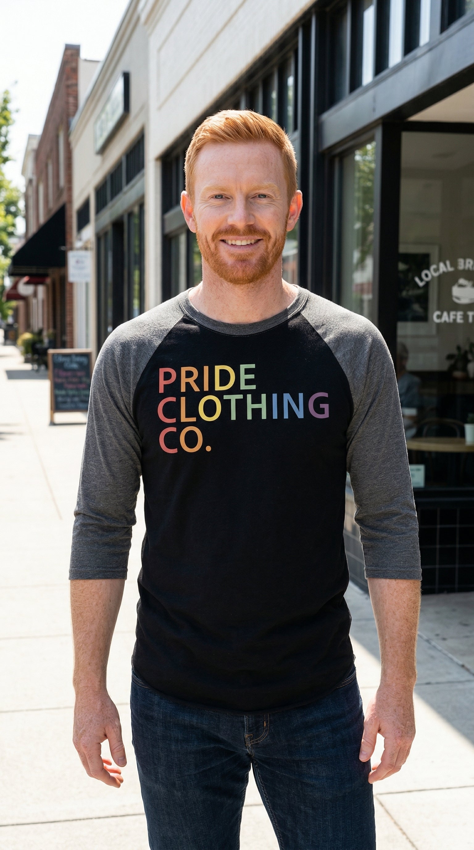 PCC Vintage Large Print Raglan Tee (Unisex) - Pride T-Shirt 