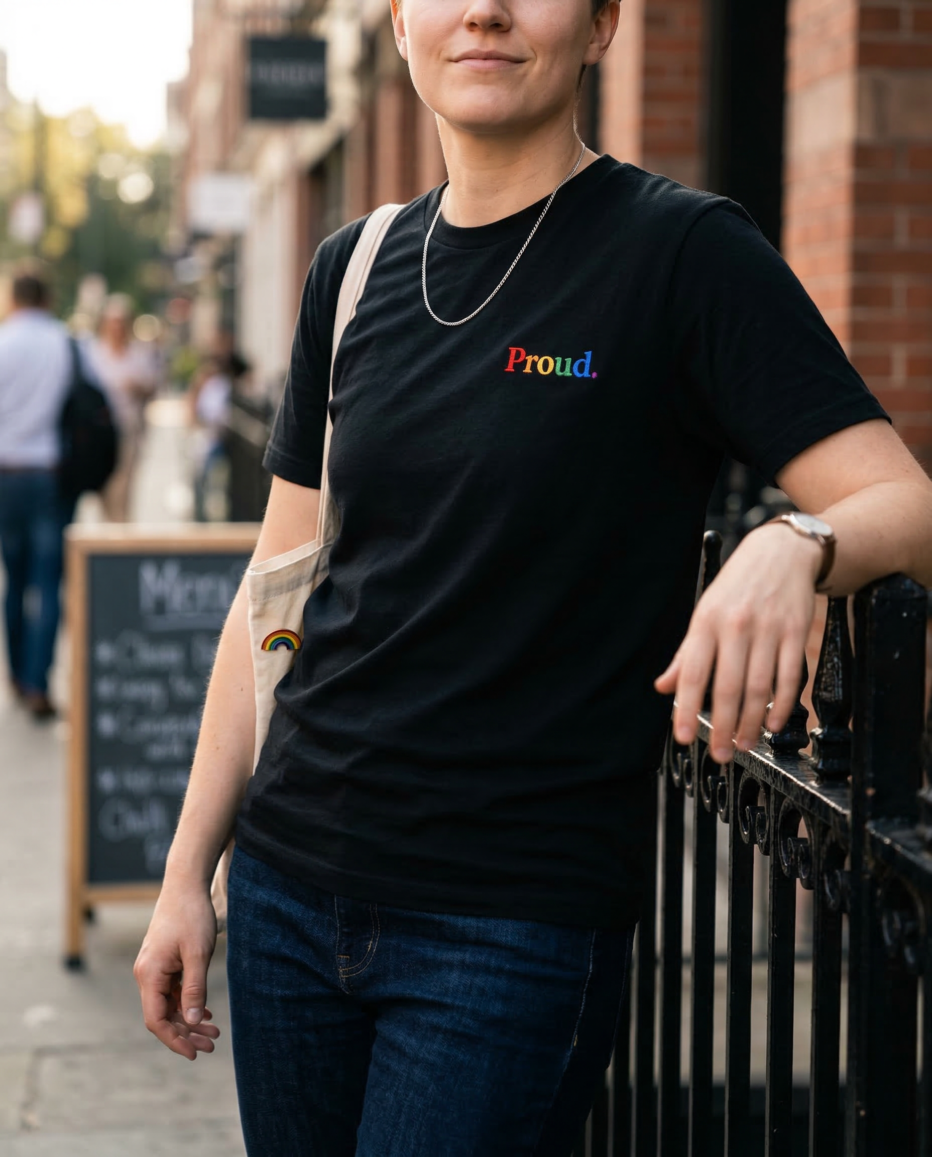 The Pride Shirt Small Logo Embroidered Premium Organic Cotton T-Shirt
