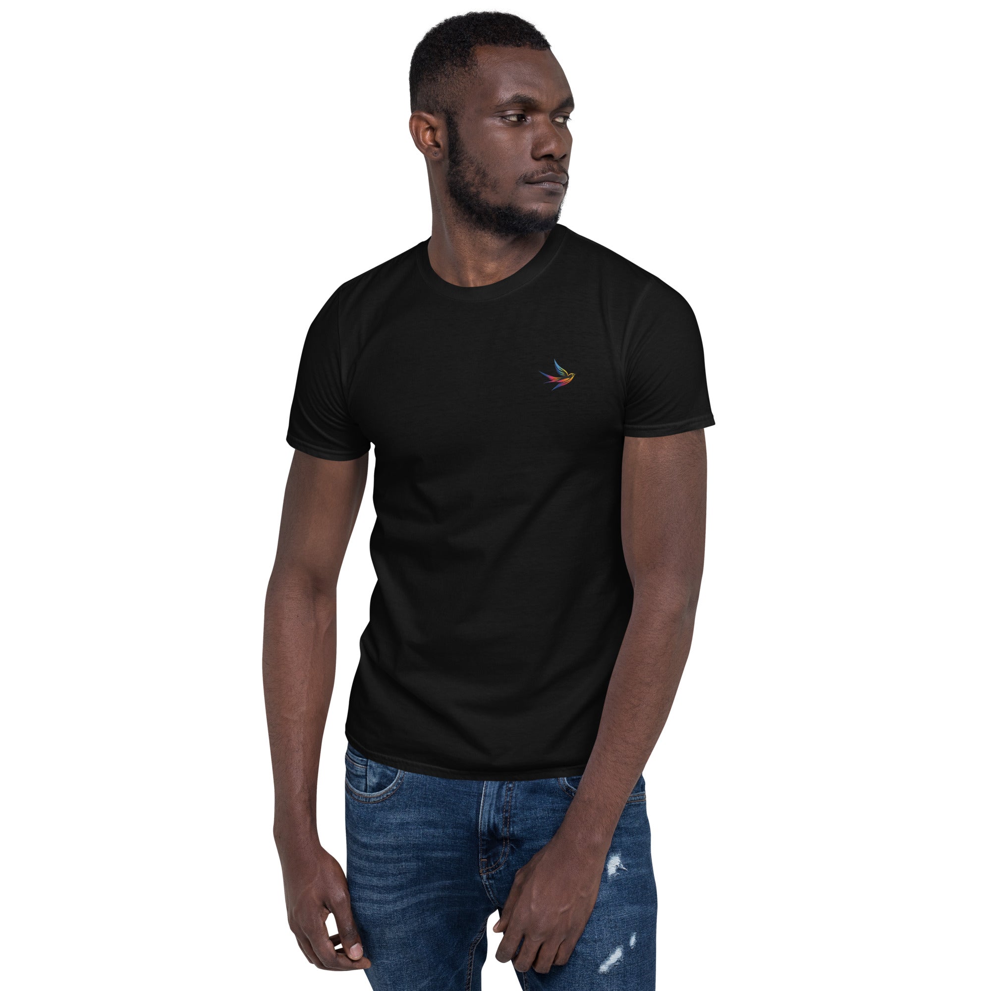 DL Collection Special Edition Full Color Embroidered Swallow Soft Tee Pride T-Shirt