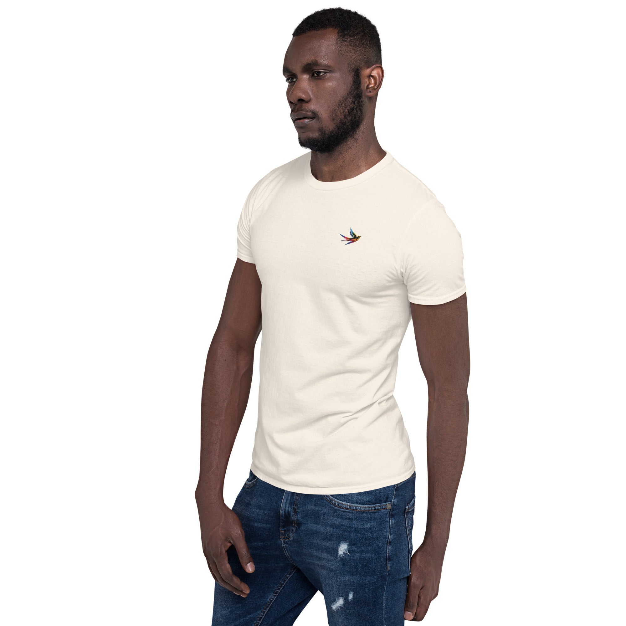 DL Collection Special Edition Full Color Embroidered Swallow Soft Tee Pride T-Shirt