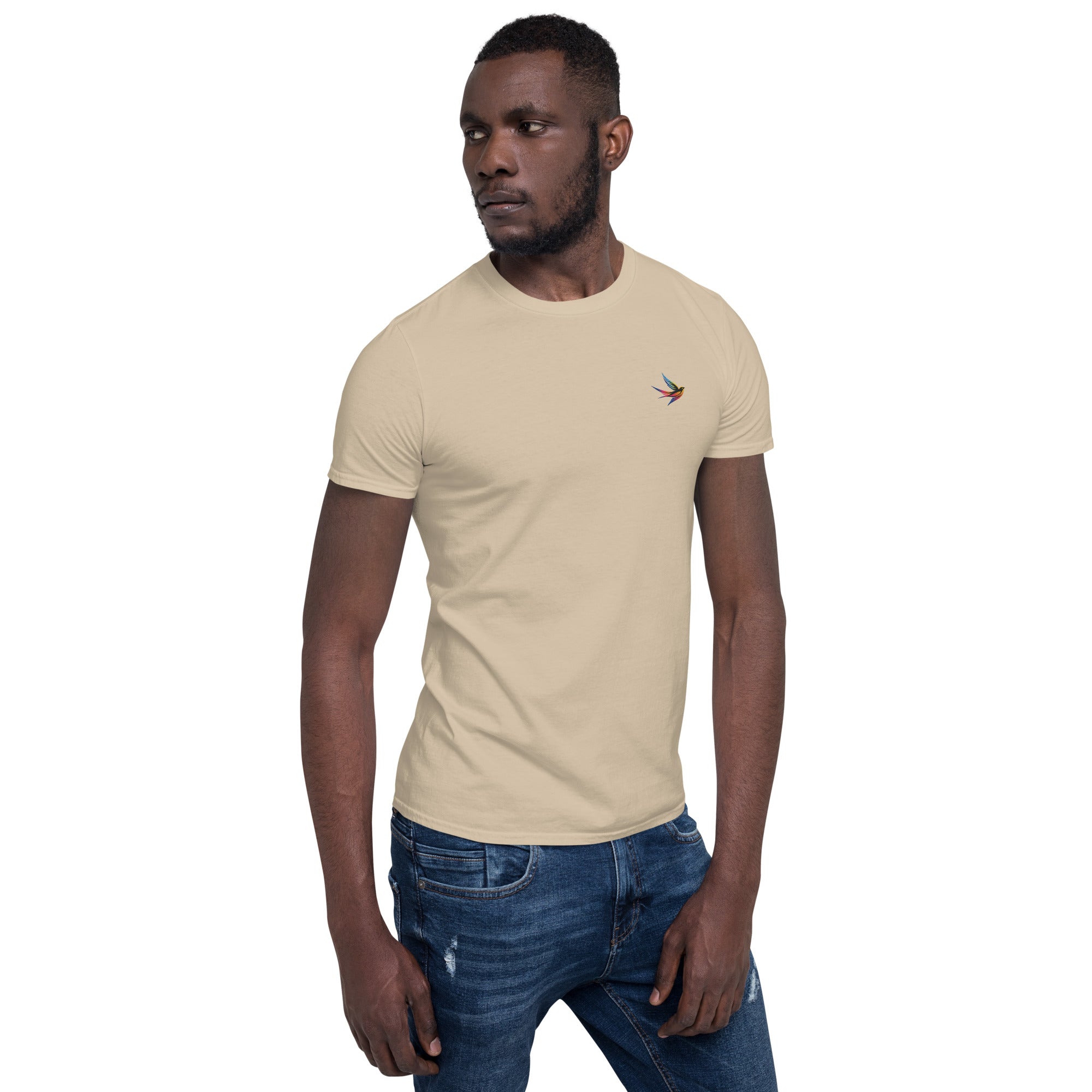 DL Collection Special Edition Full Color Embroidered Swallow Soft Tee Pride T-Shirt